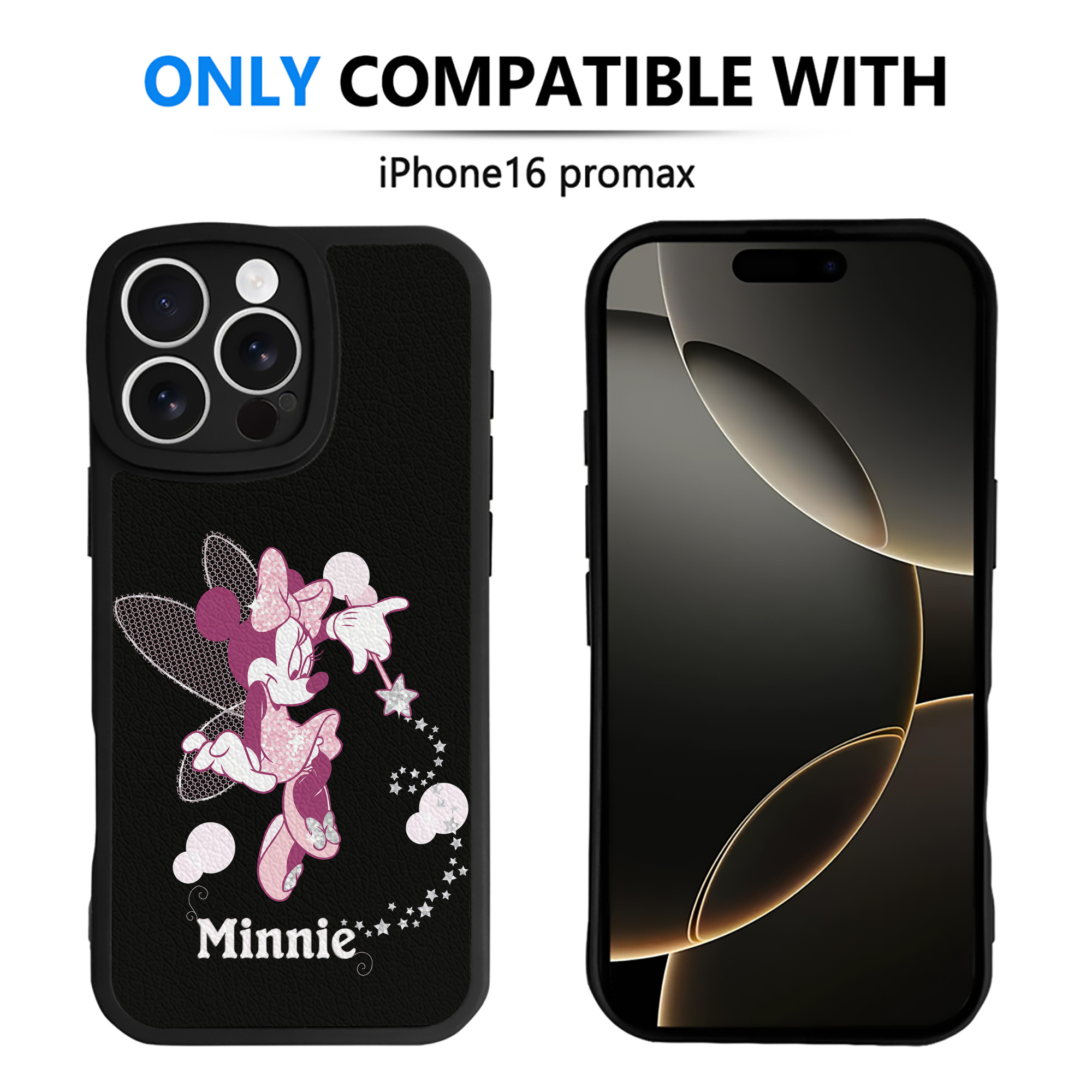 （画像用） ミッキーマウス Mickey Mouse 【iPhone 16シリーズ対応】シリコンスマホケース（レザー調） 材質：シリコン